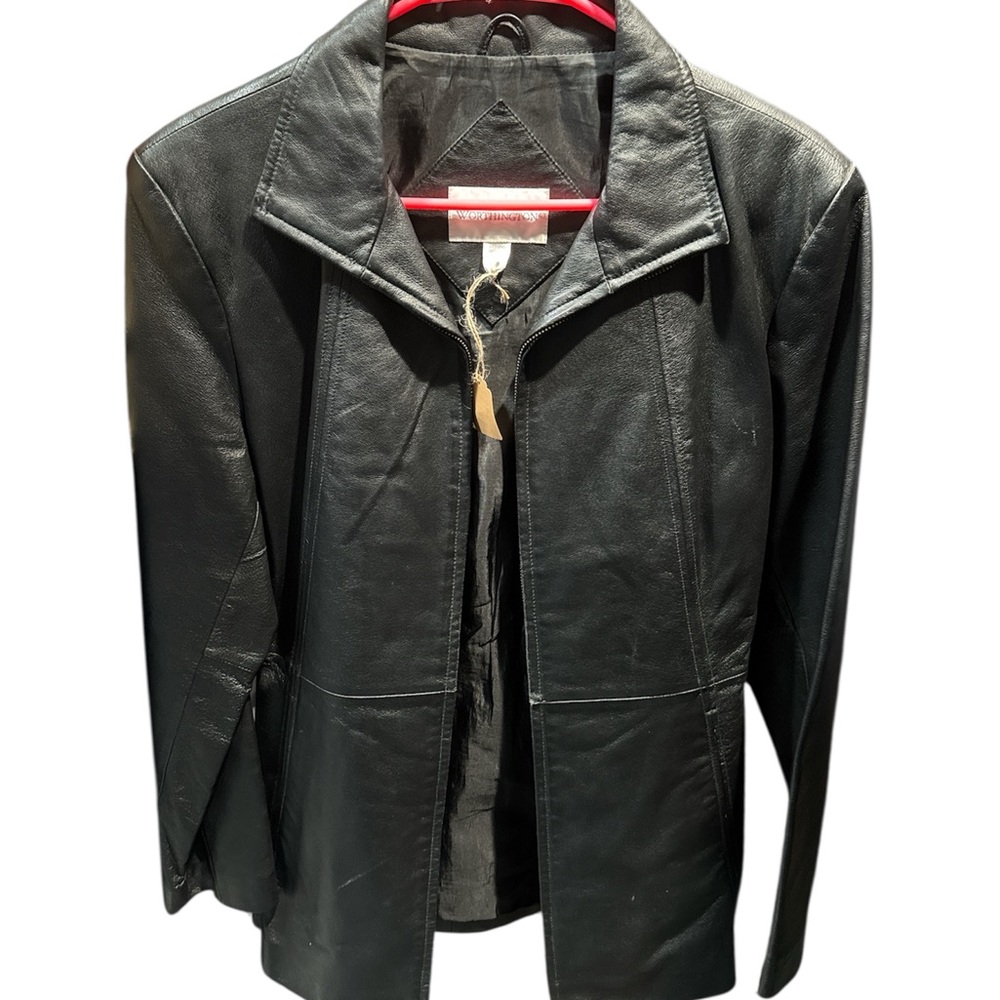 Worthington  Black Leather Jacket